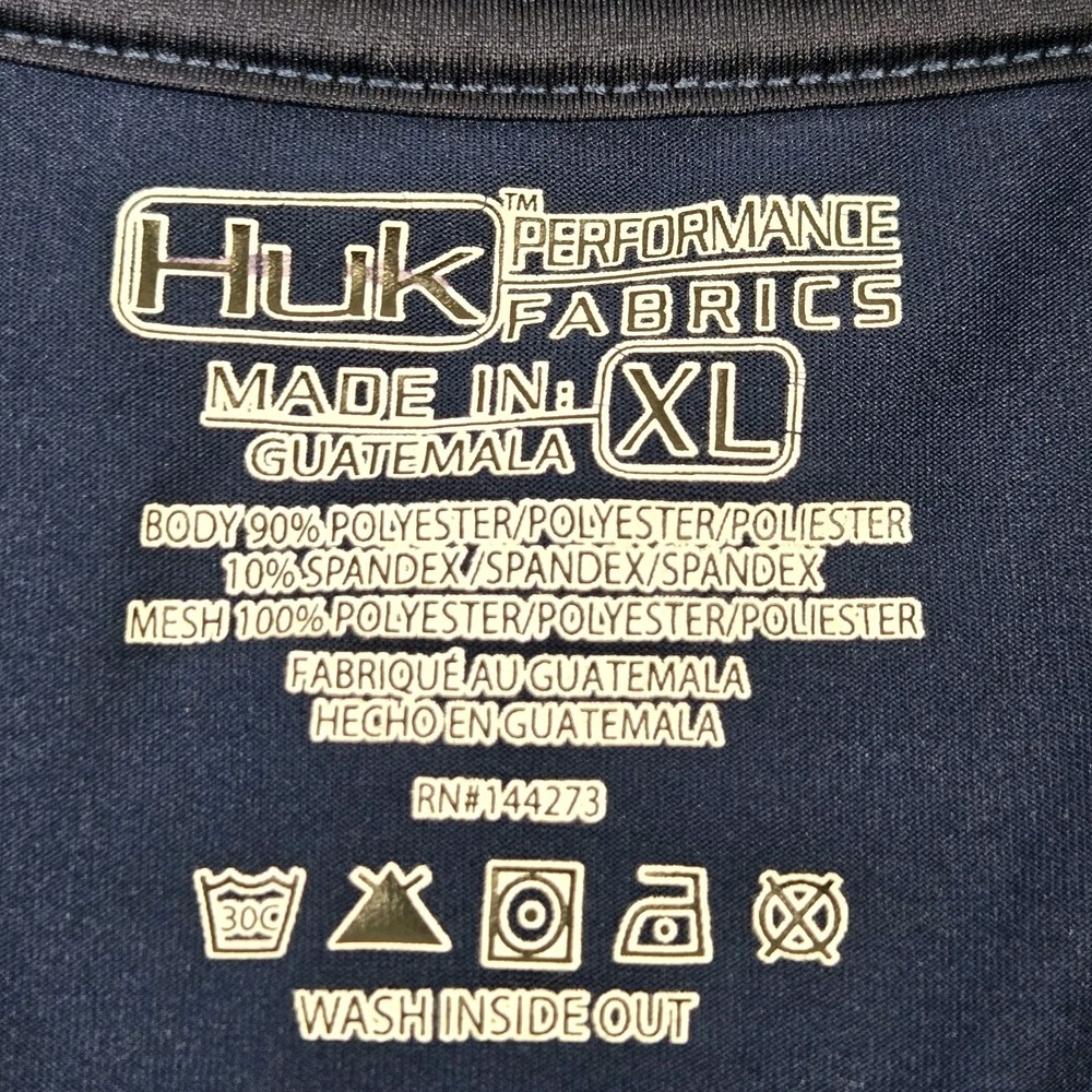 Huk Performance‎ Fishing Shirt Mens XL Blue Long Sleeve Pullover Lightweight - Picture 6 of 9